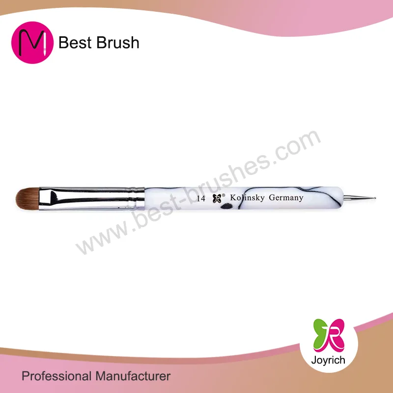 Hvit Svart Kolinsky French Nail Brush